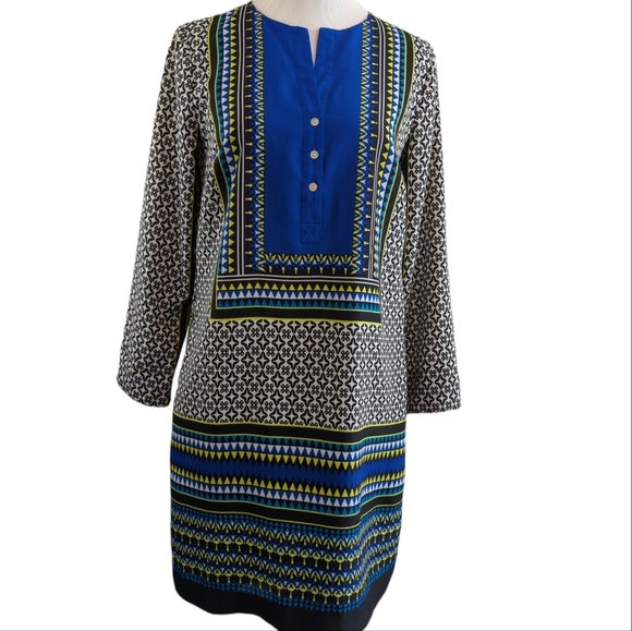 Crown & Ivy shift tunic dress, geometric designs - Picture 1 of 10